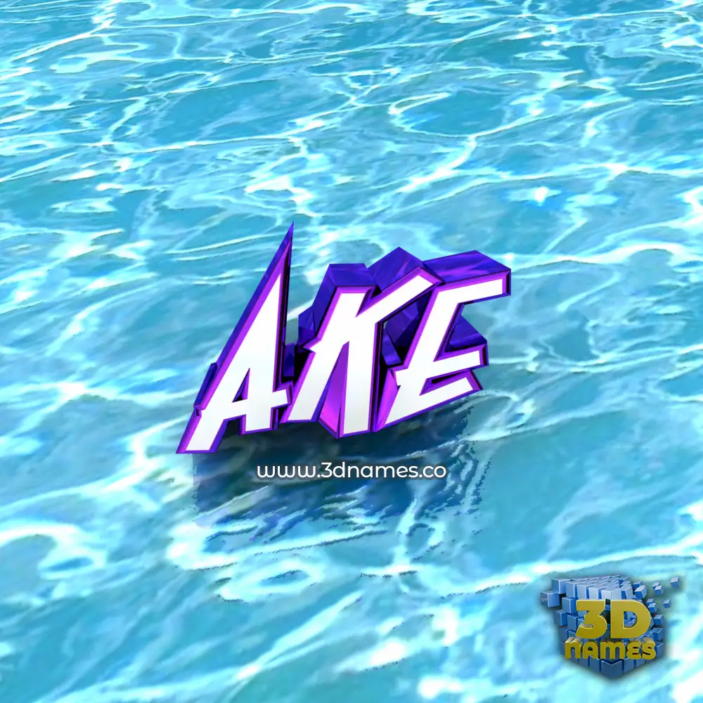 ake in Water style - 3D name wallpaper