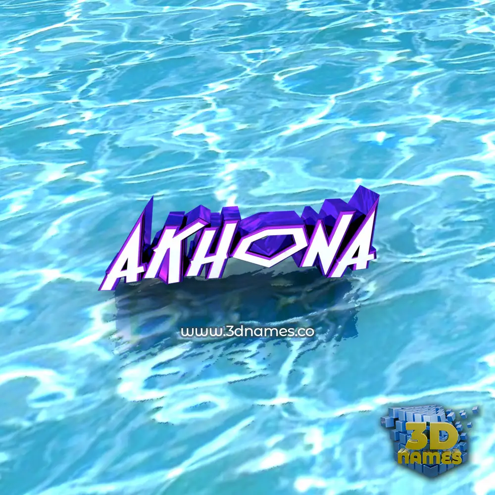 akhona in Water style - 3D name wallpaper