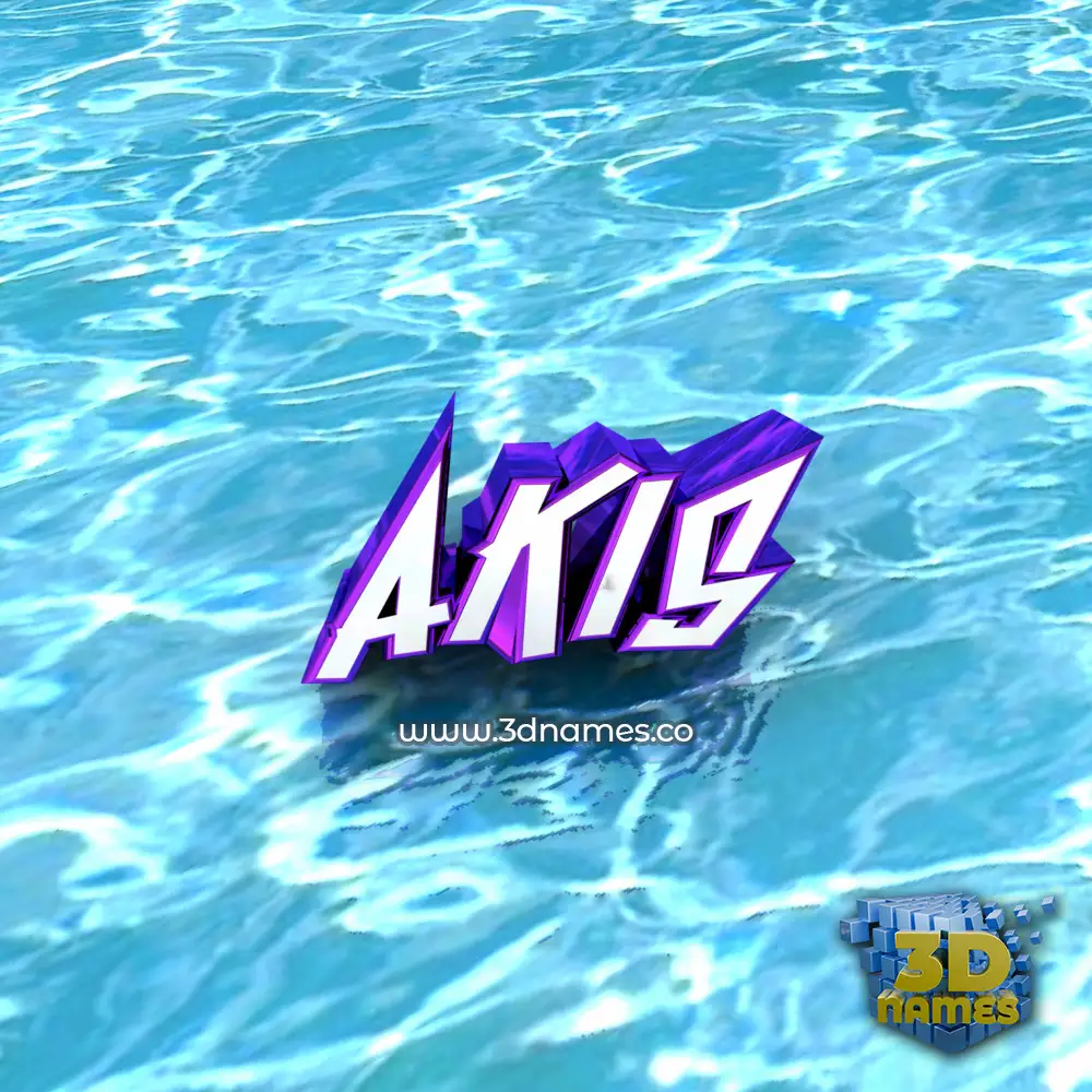 akis in Water style - 3D name wallpaper