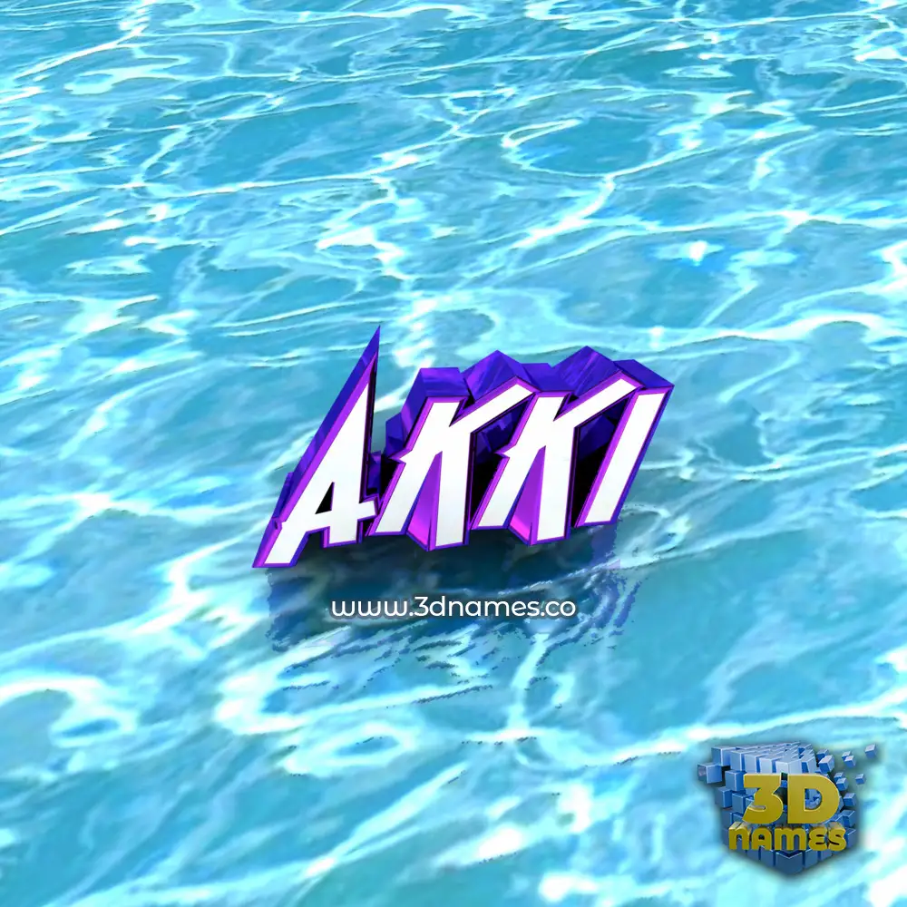 akki in Water style - 3D name wallpaper