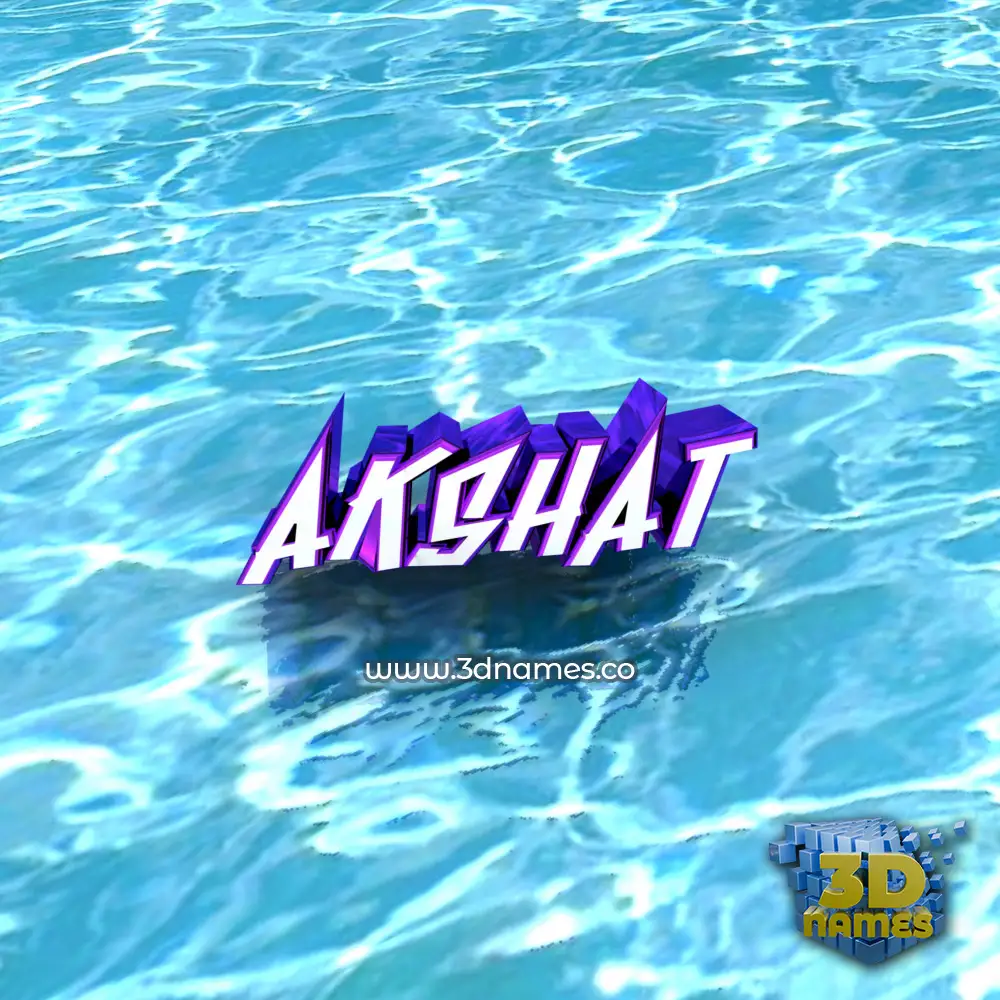 akshat in Water style - 3D name wallpaper