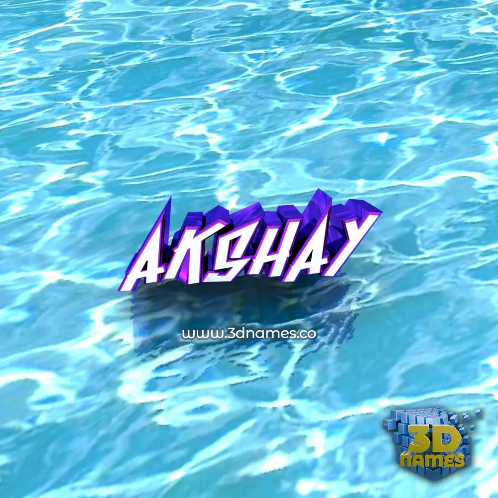 akshay in Water style - 3D name wallpaper
