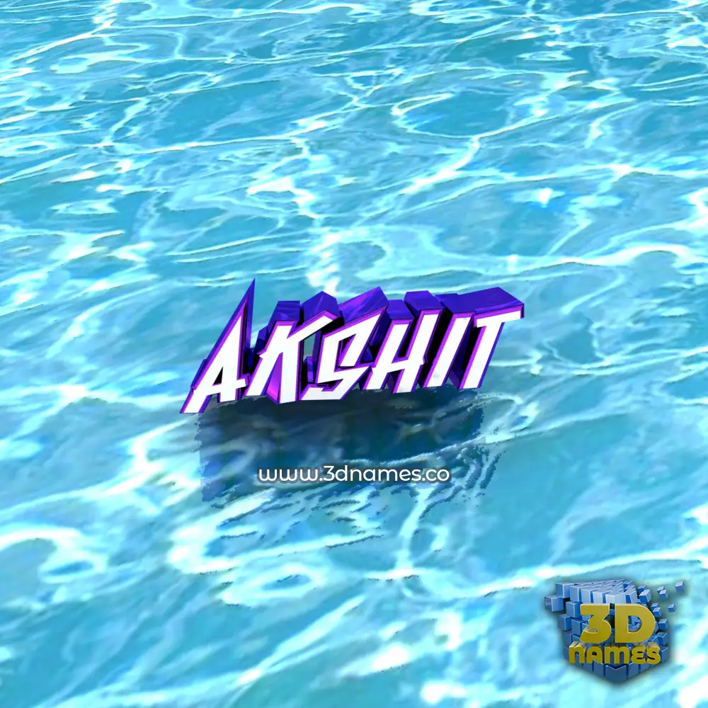akshit in Water style - 3D name wallpaper