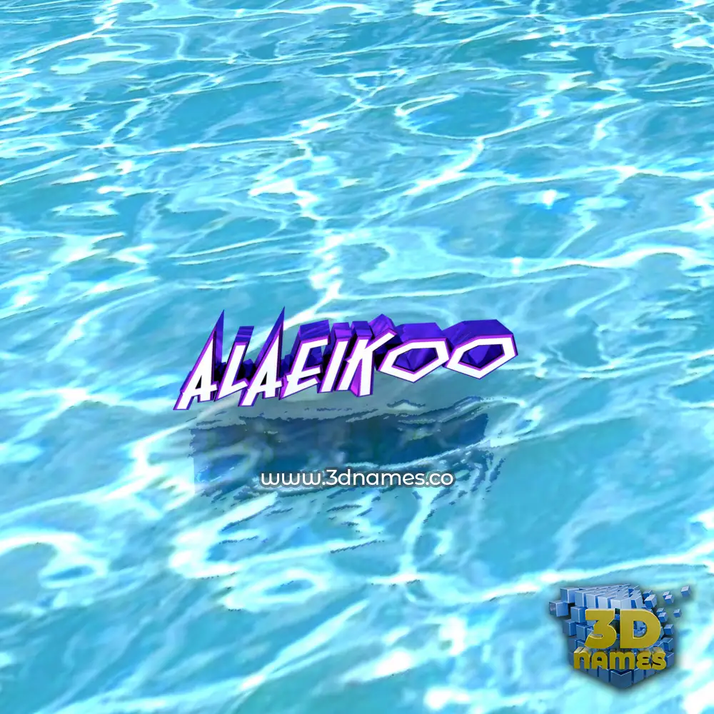 alaeikoo in Water style - 3D name wallpaper