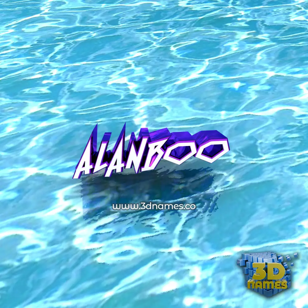 alanboo in Water style - 3D name wallpaper
