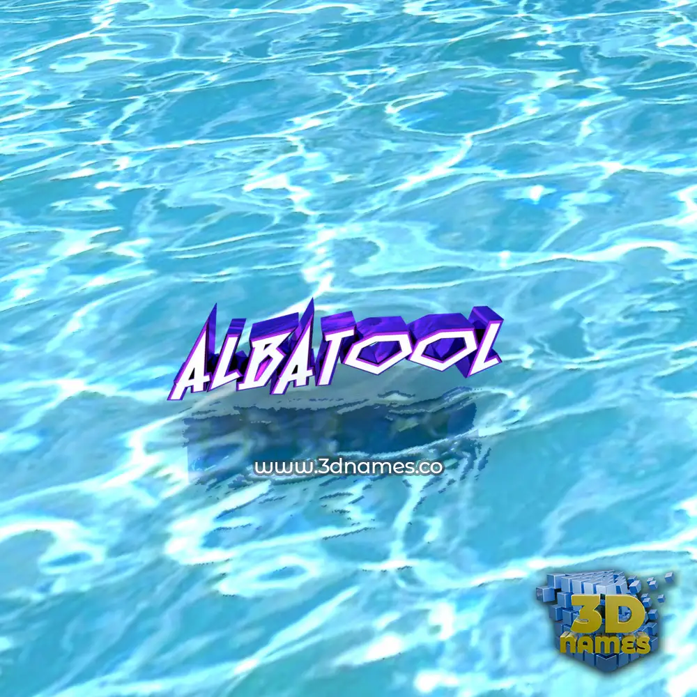albatool in Water style - 3D name wallpaper