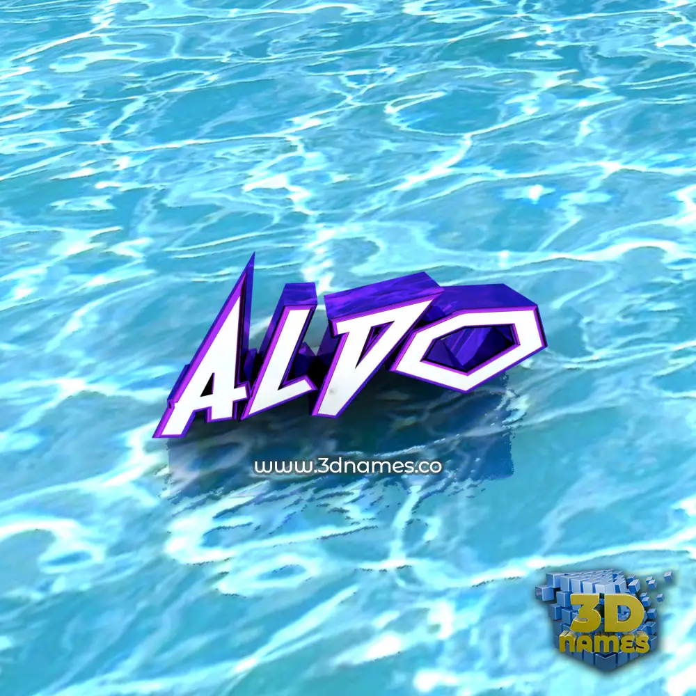 aldo in Water style - 3D name wallpaper