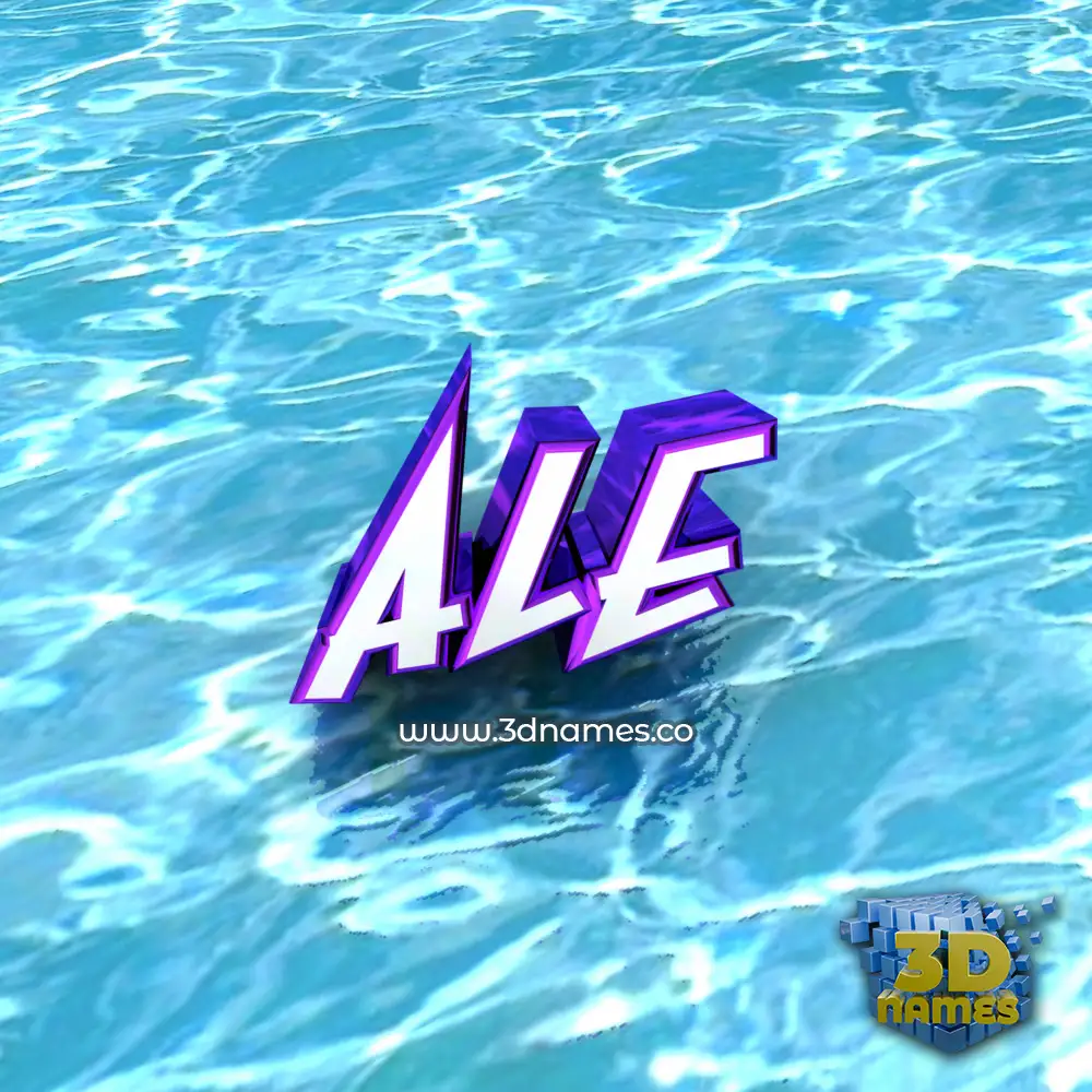 ale in Water style - 3D name wallpaper