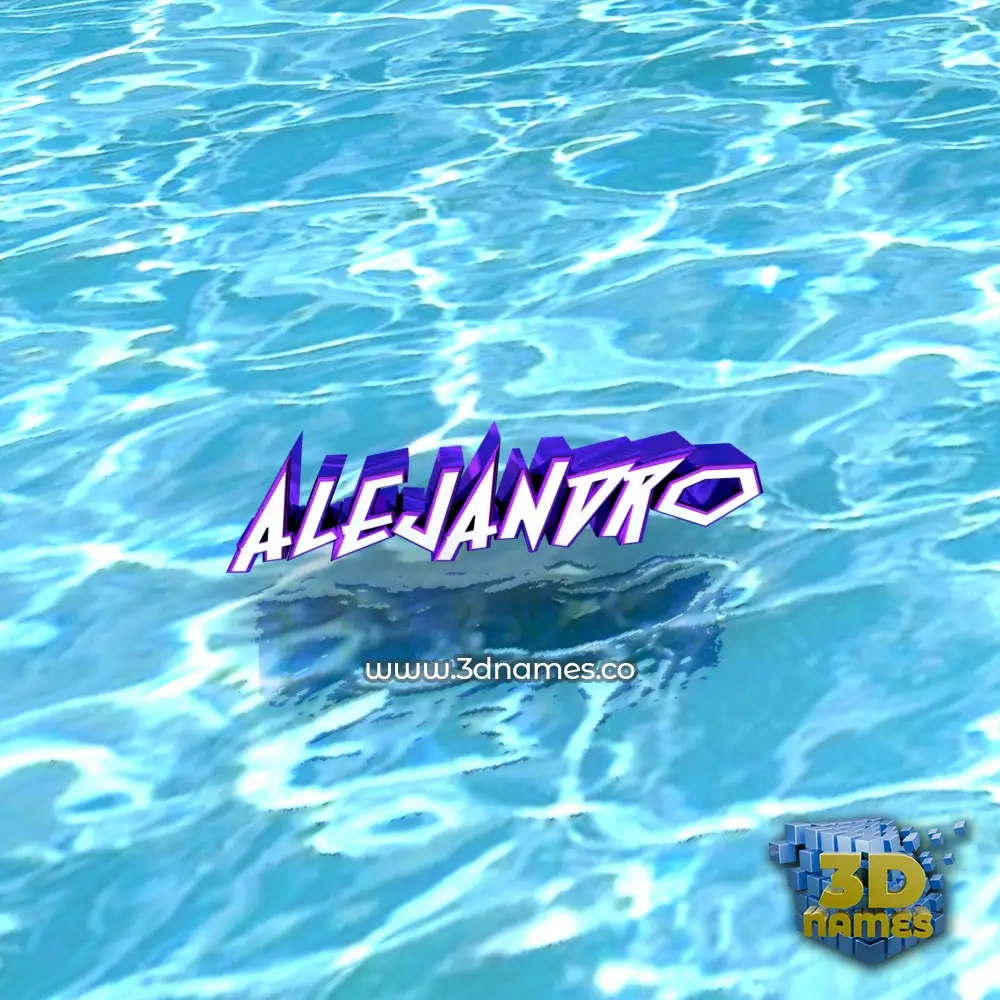 alejandro in Water style - 3D name wallpaper