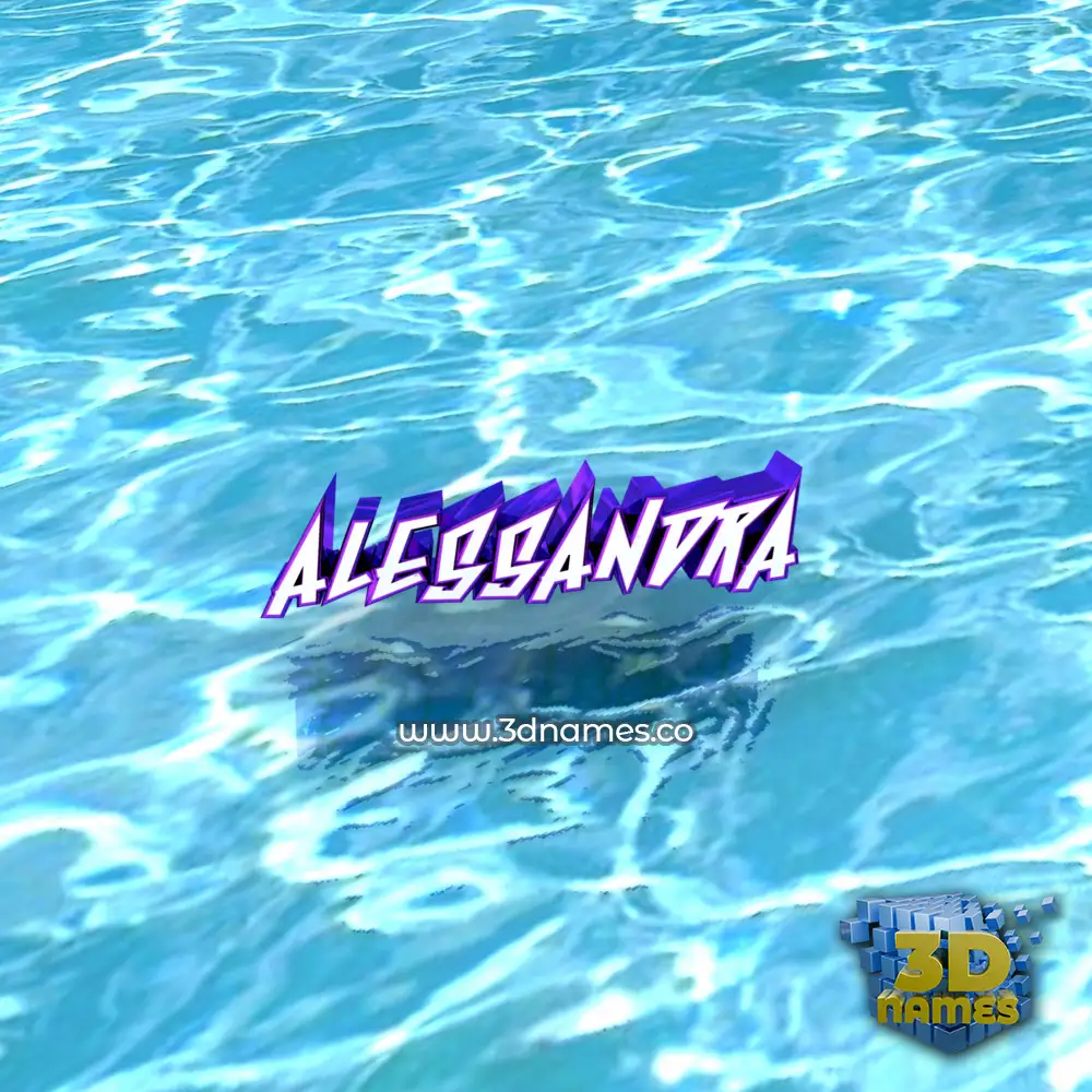 alessandra in Water style - 3D name wallpaper
