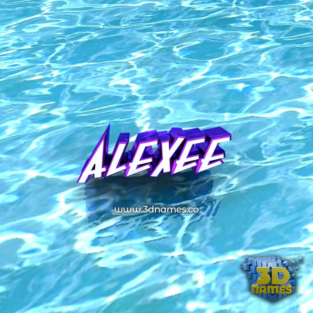 alexee in Water style - 3D name wallpaper