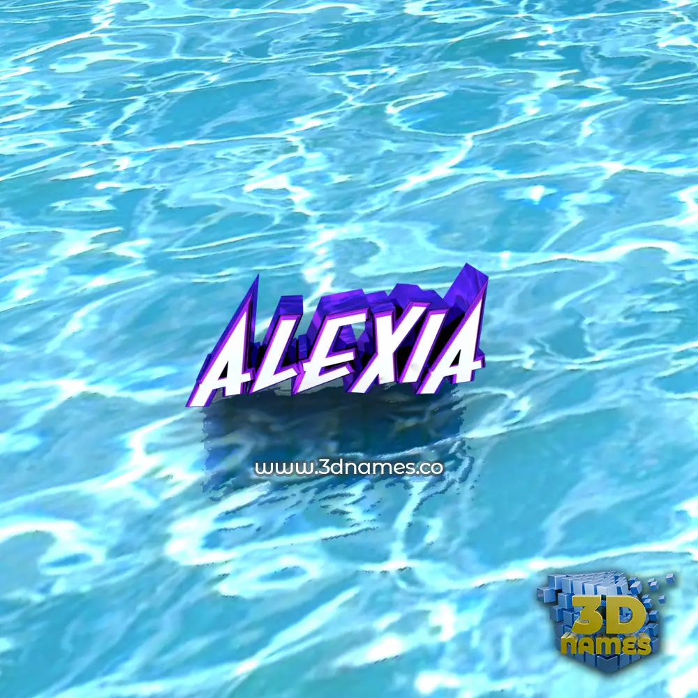 alexia in Water style - 3D name wallpaper