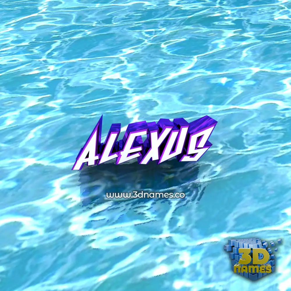 alexus in Water style - 3D name wallpaper