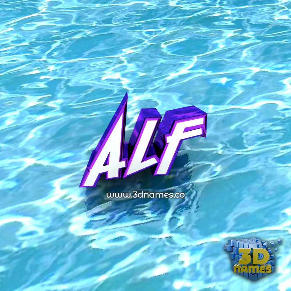 alf in Water style - 3D name wallpaper
