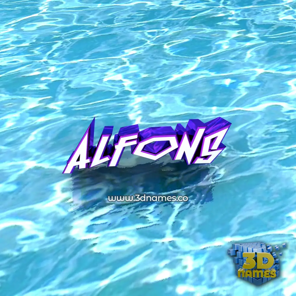alfons in Water style - 3D name wallpaper