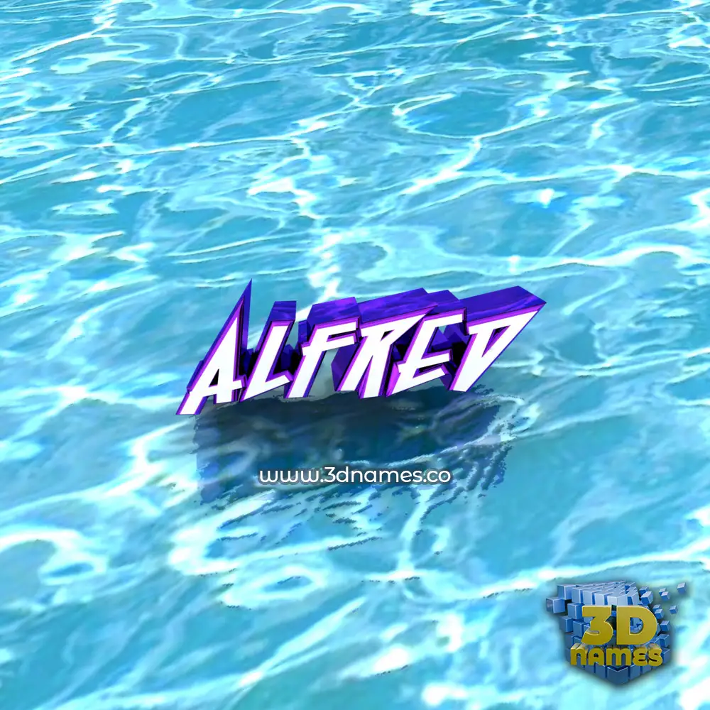 alfred in Water style - 3D name wallpaper