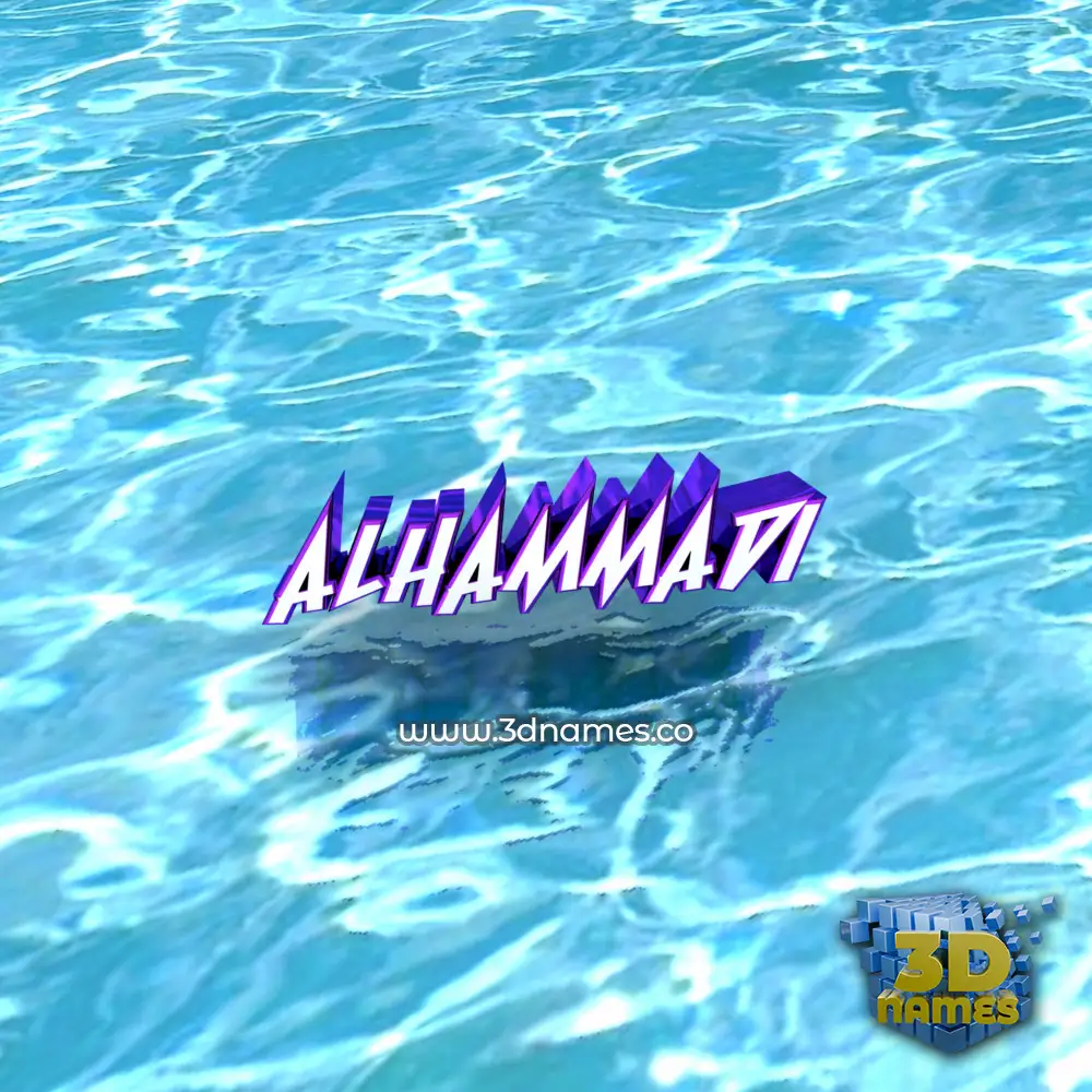 alhammadi in Water style - 3D name wallpaper