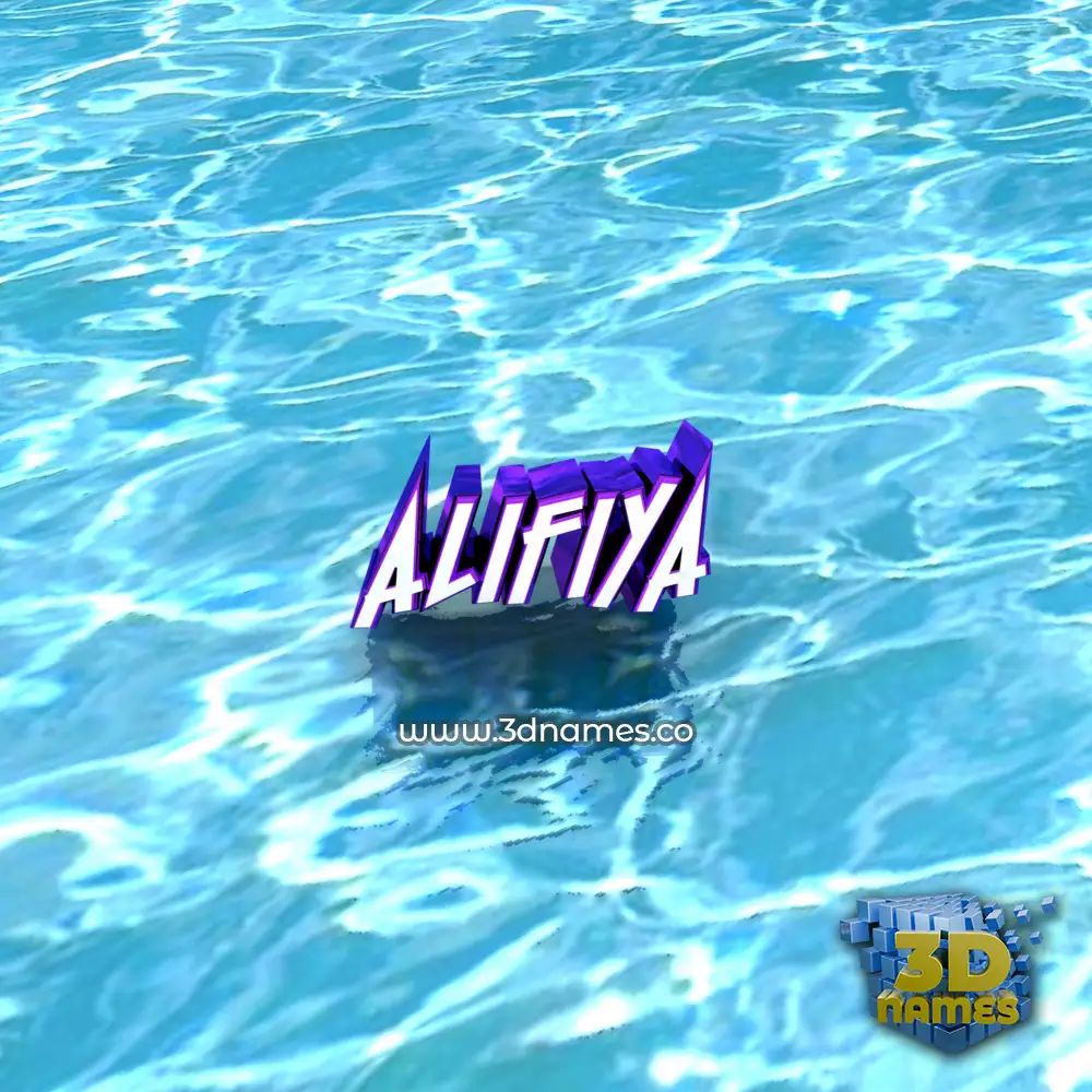 alifiya in Water style - 3D name wallpaper