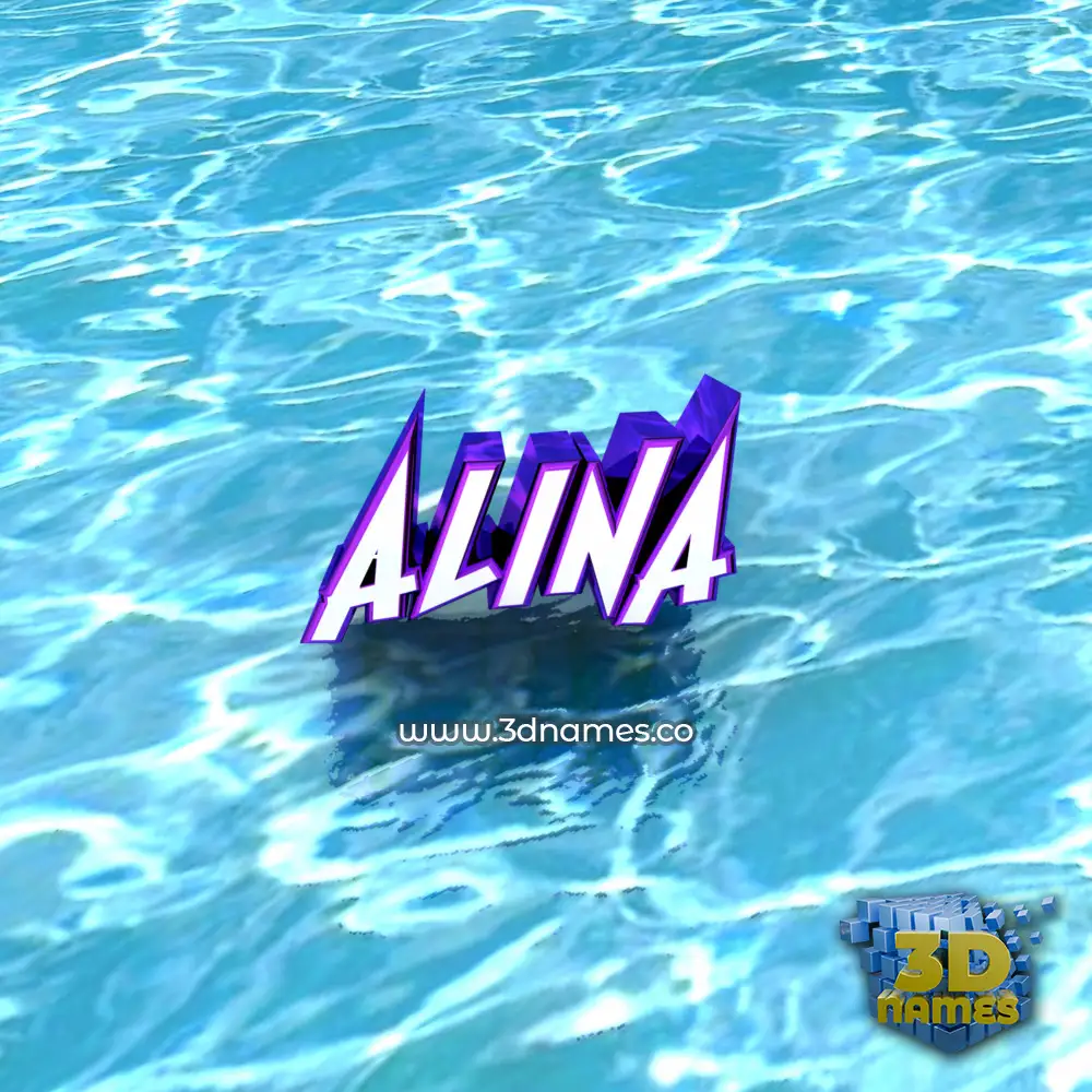 alina in Water style - 3D name wallpaper