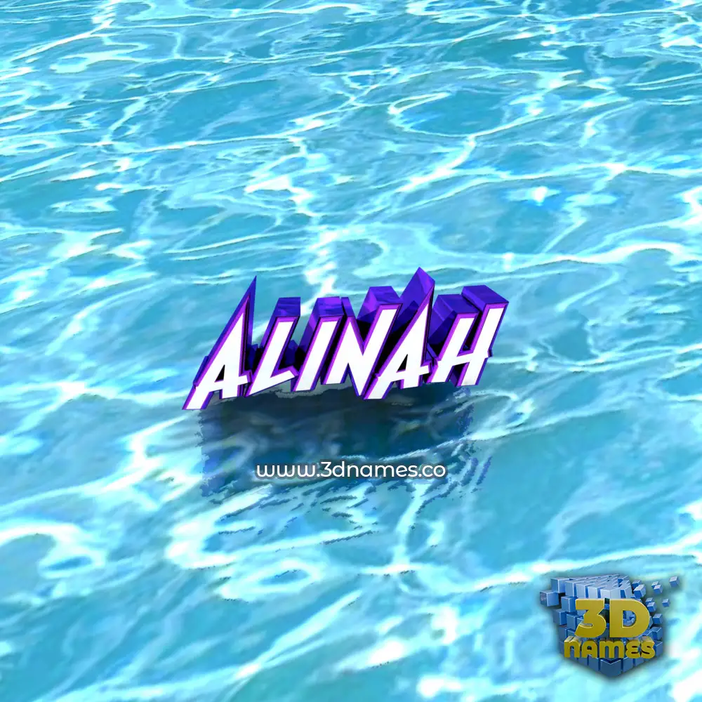 alinah in Water style - 3D name wallpaper