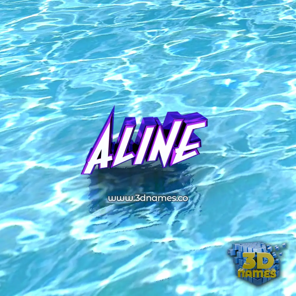aline in Water style - 3D name wallpaper