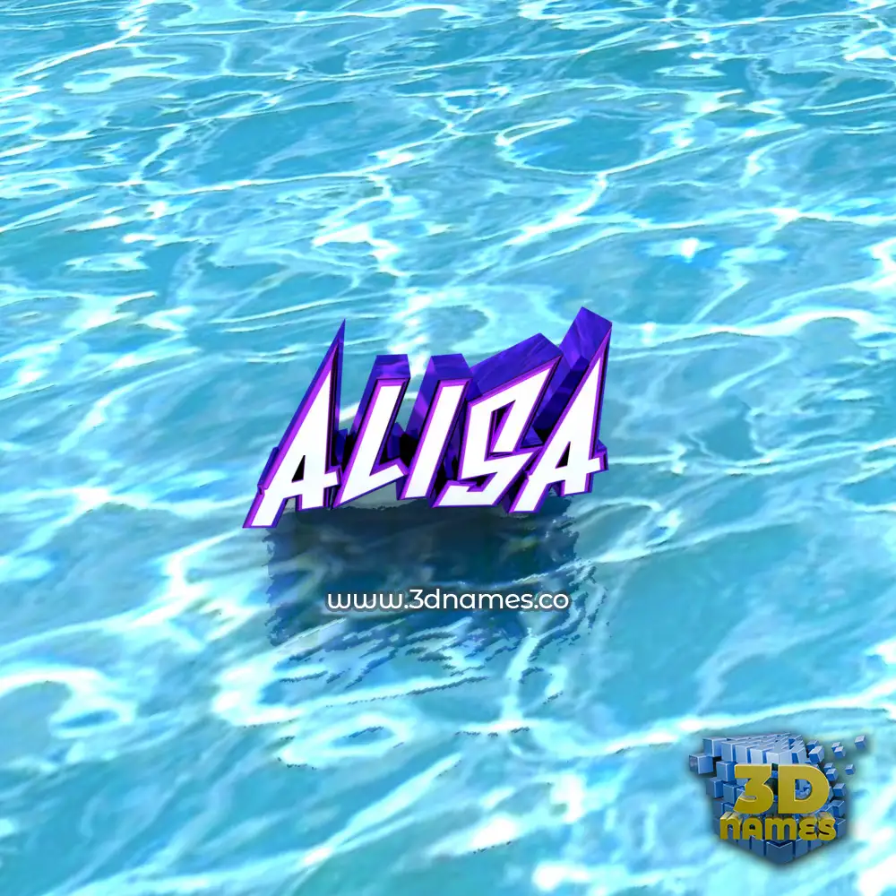 alisa in Water style - 3D name wallpaper