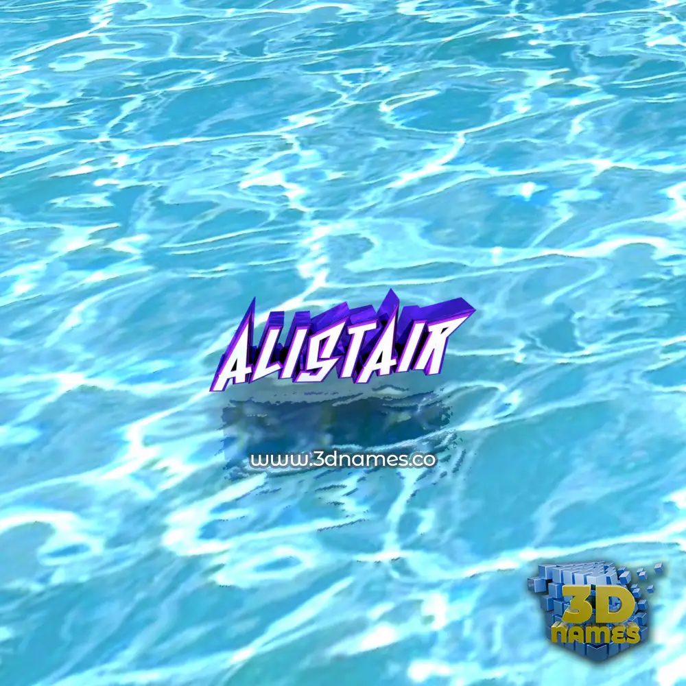 alistair in Water style - 3D name wallpaper