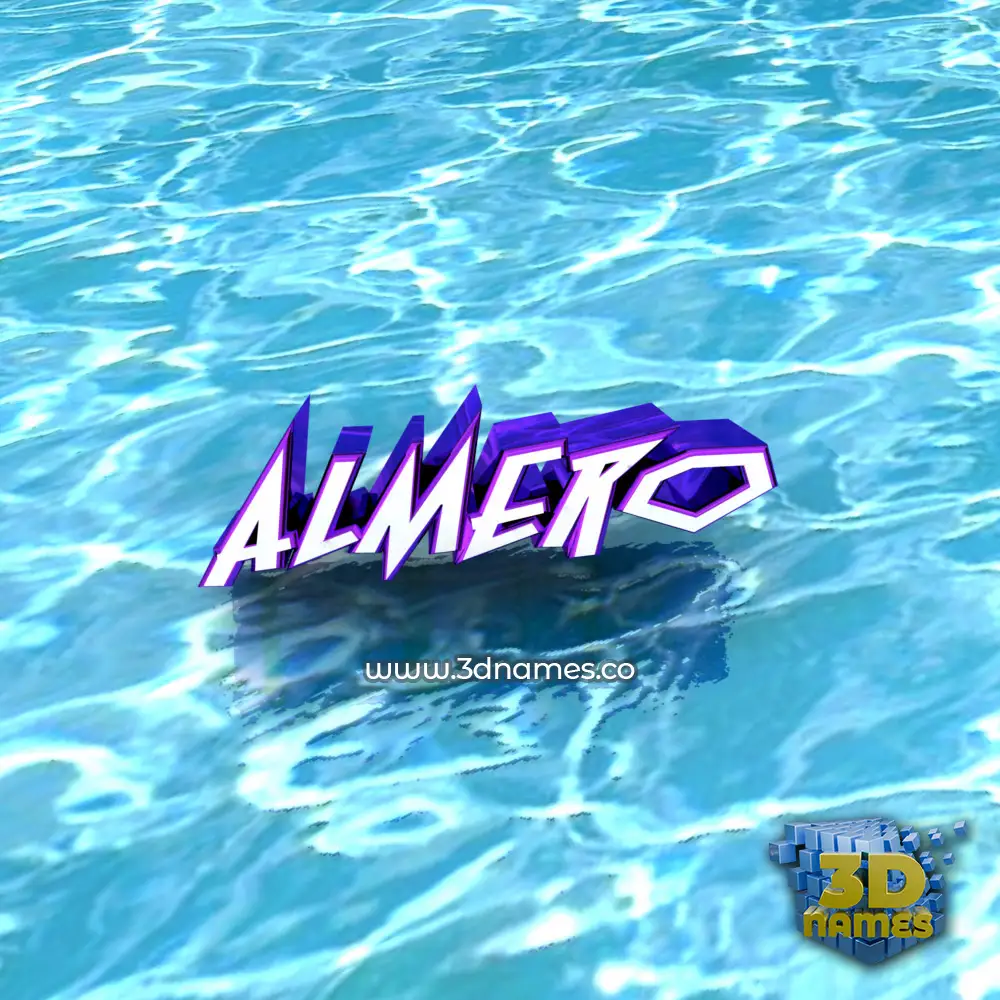 almero in Water style - 3D name wallpaper