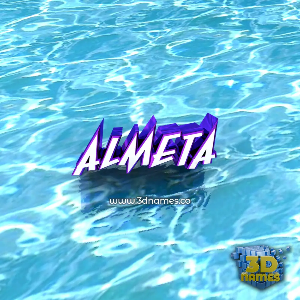 almeta in Water style - 3D name wallpaper