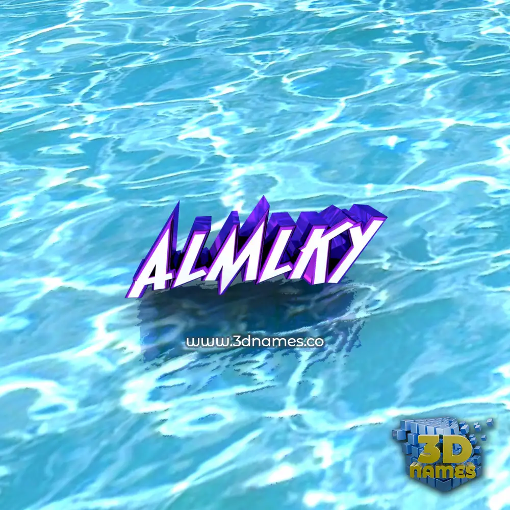almlky in Water style - 3D name wallpaper
