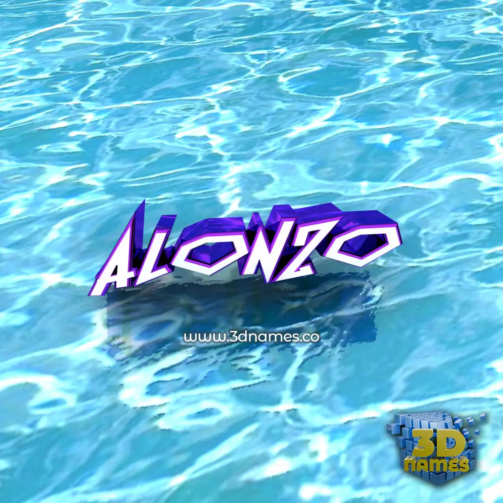alonzo in Water style - 3D name wallpaper
