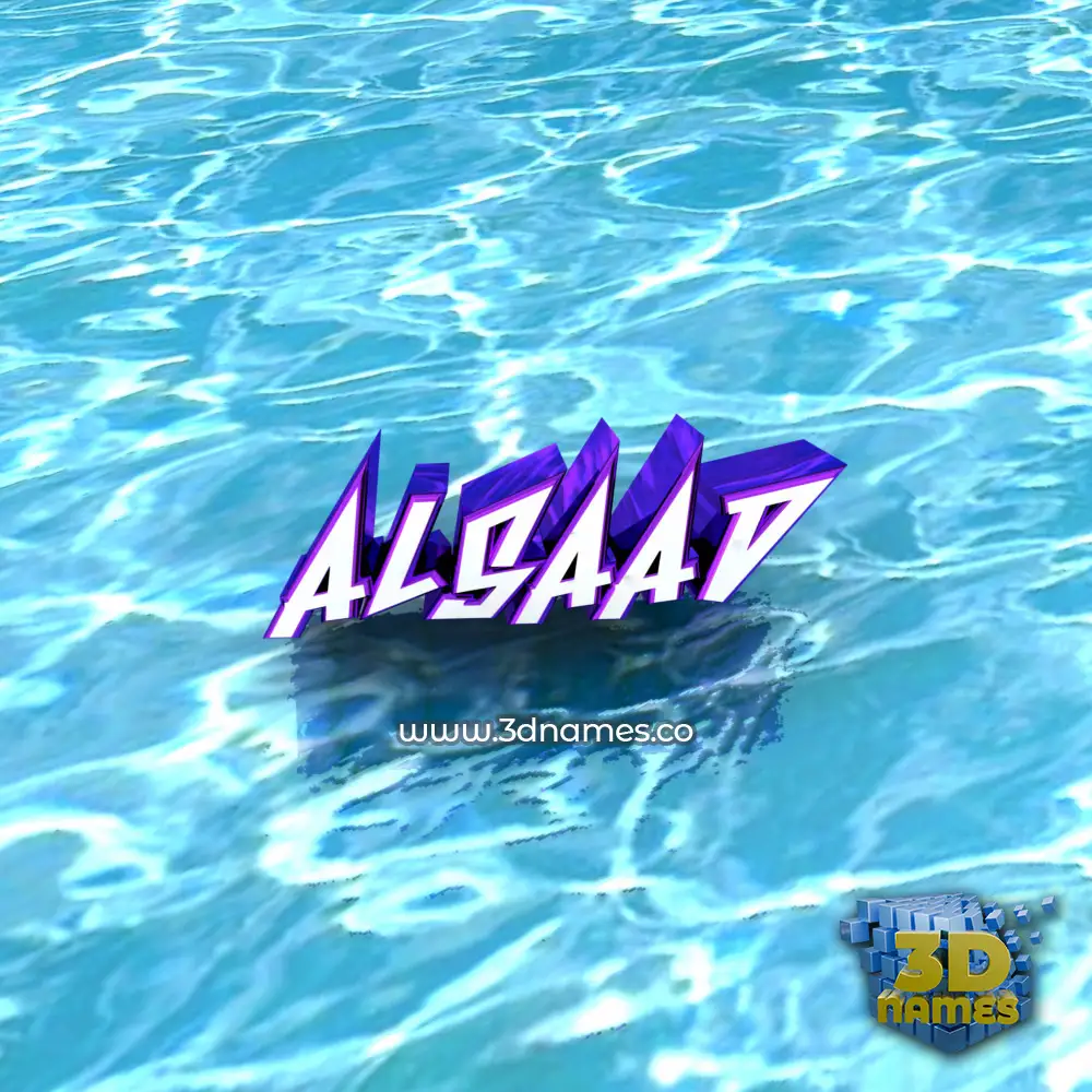 alsaad in Water style - 3D name wallpaper
