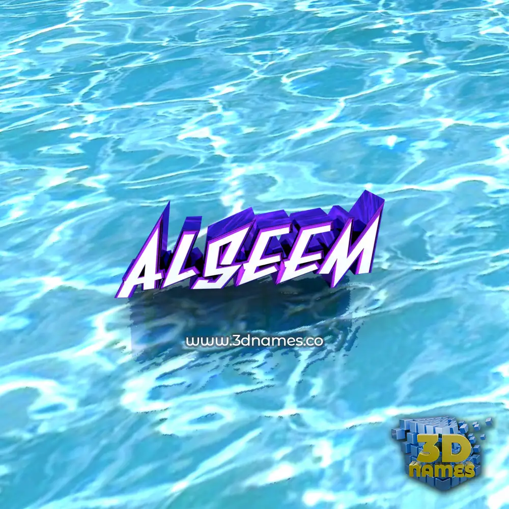 alseem in Water style - 3D name wallpaper