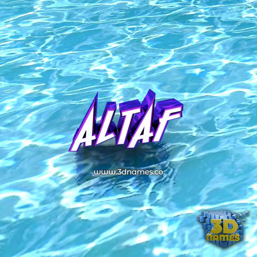 altaf in Water style - 3D name wallpaper