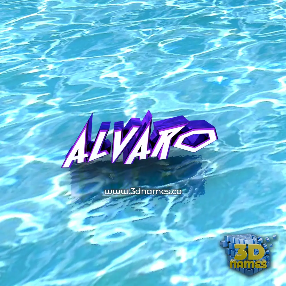 alvaro in Water style - 3D name wallpaper