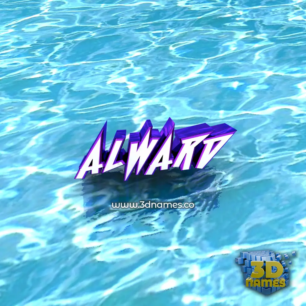 alward in Water style - 3D name wallpaper