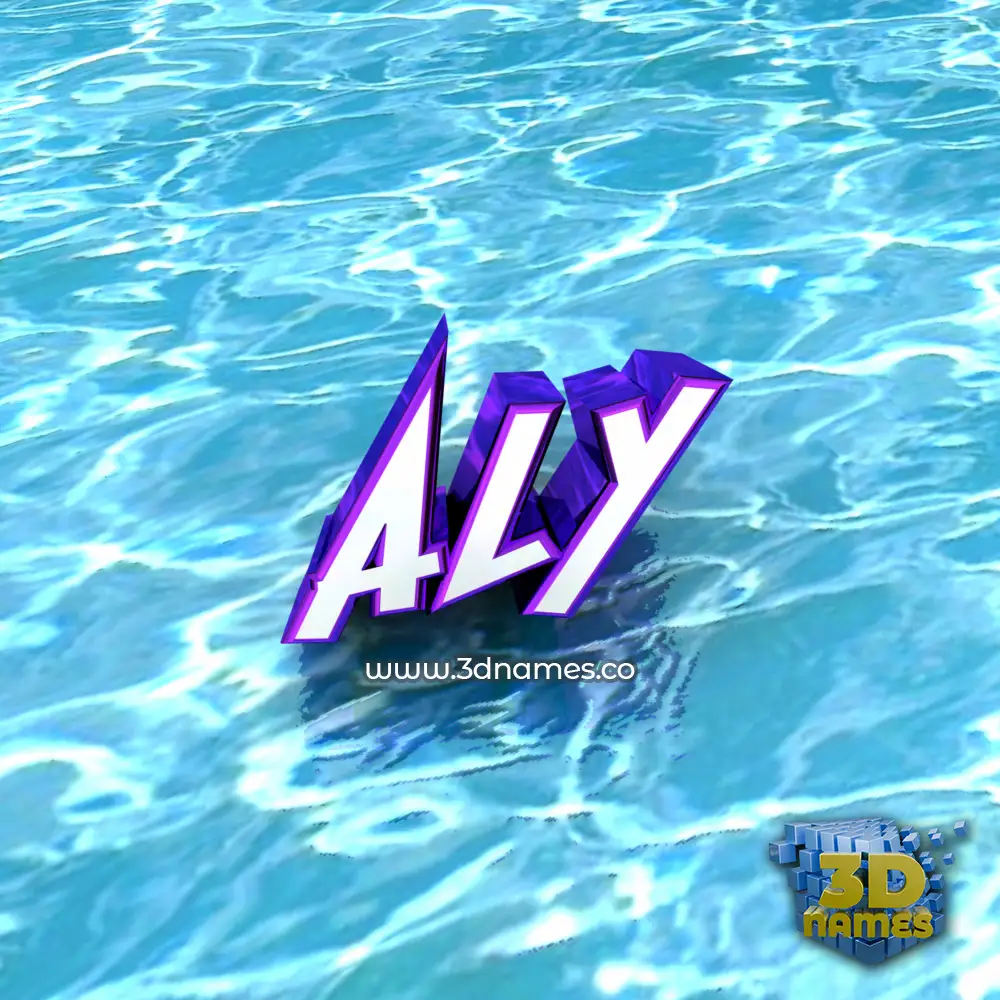 aly in Water style - 3D name wallpaper