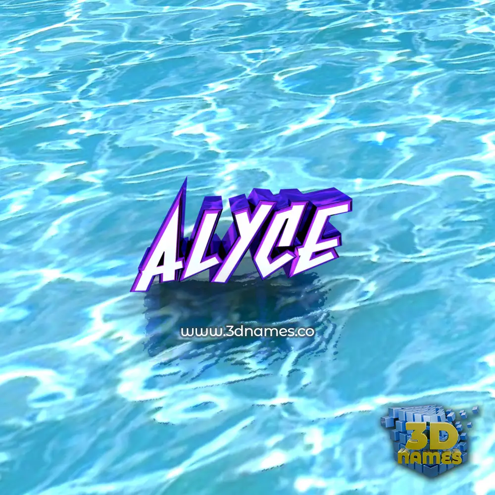 alyce in Water style - 3D name wallpaper