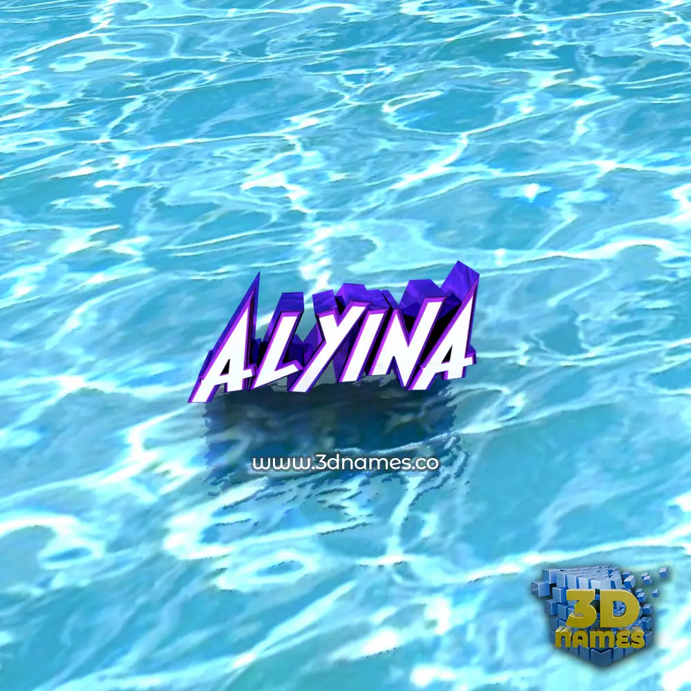 alyina in Water style - 3D name wallpaper