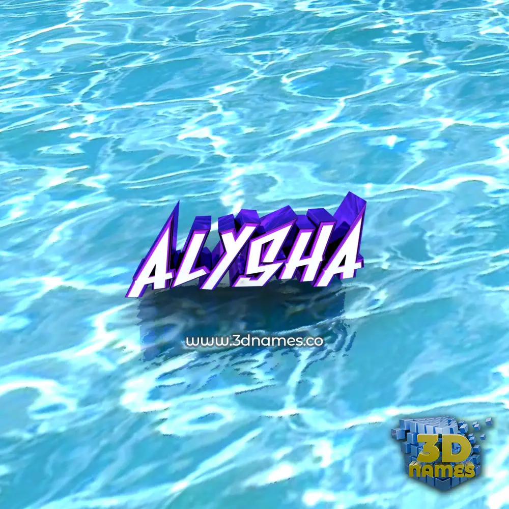alysha in Water style - 3D name wallpaper