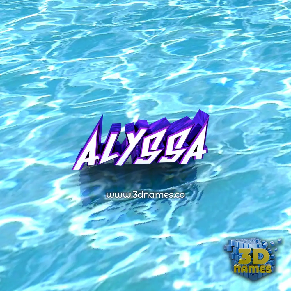 alyssa in Water style - 3D name wallpaper