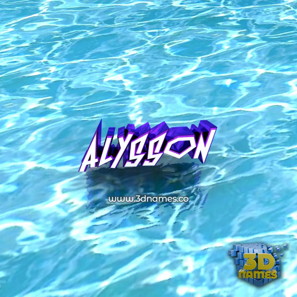 alysson in Water style - 3D name wallpaper