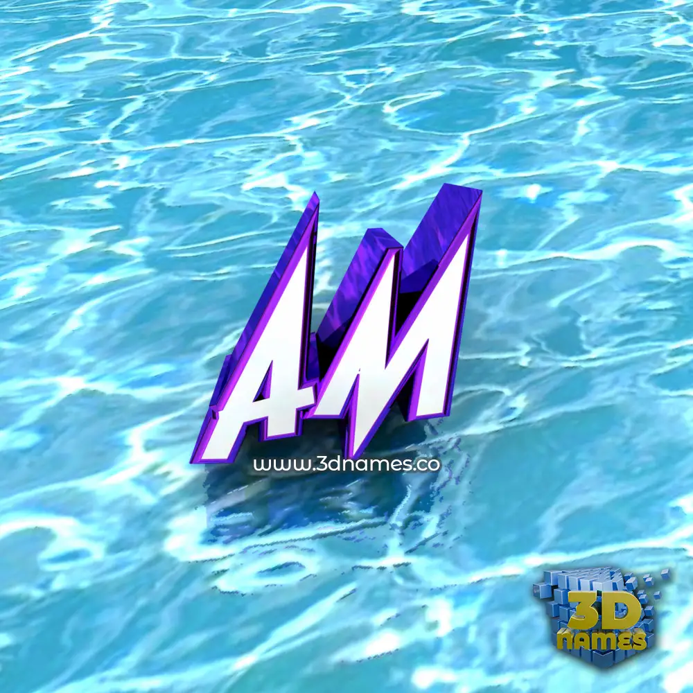 am in Water style - 3D name wallpaper