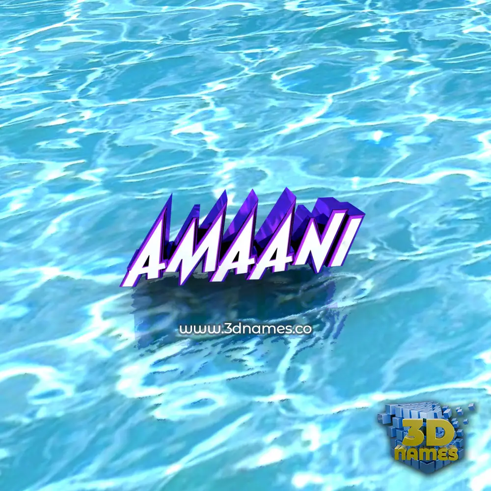 amaani in Water style - 3D name wallpaper
