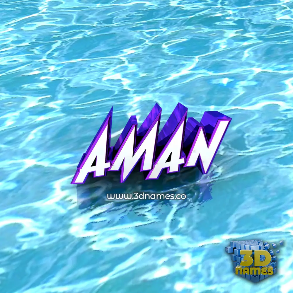 aman in Water style - 3D name wallpaper