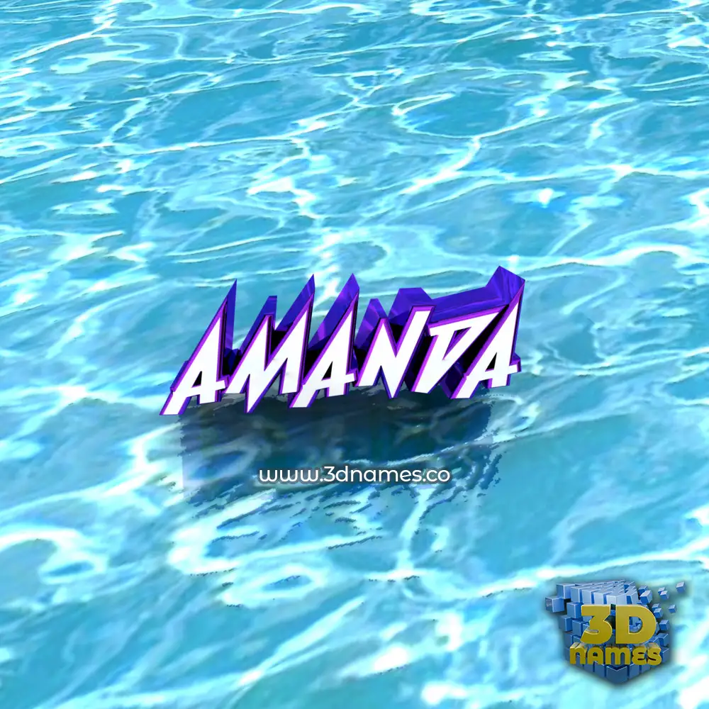 amanda in Water style - 3D name wallpaper