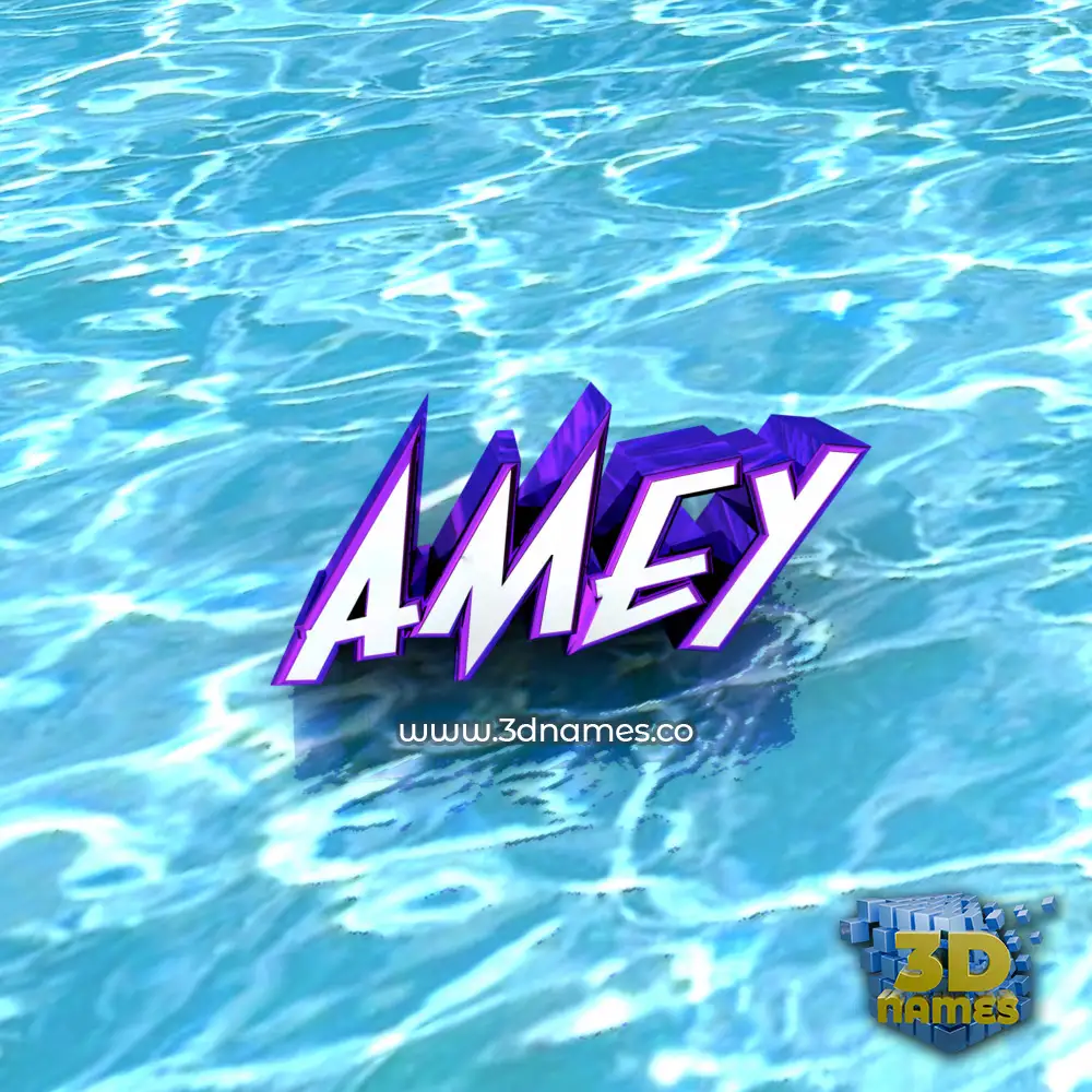 amey in Water style - 3D name wallpaper