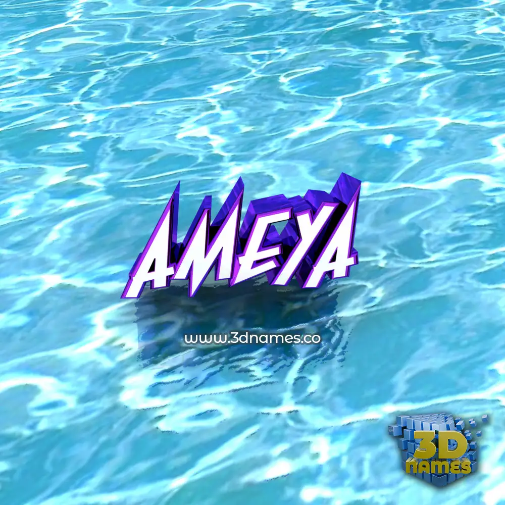 ameya in Water style - 3D name wallpaper