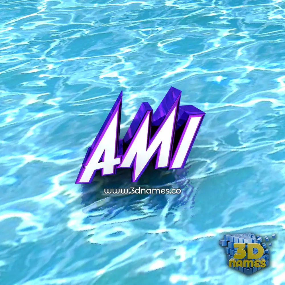 ami in Water style - 3D name wallpaper