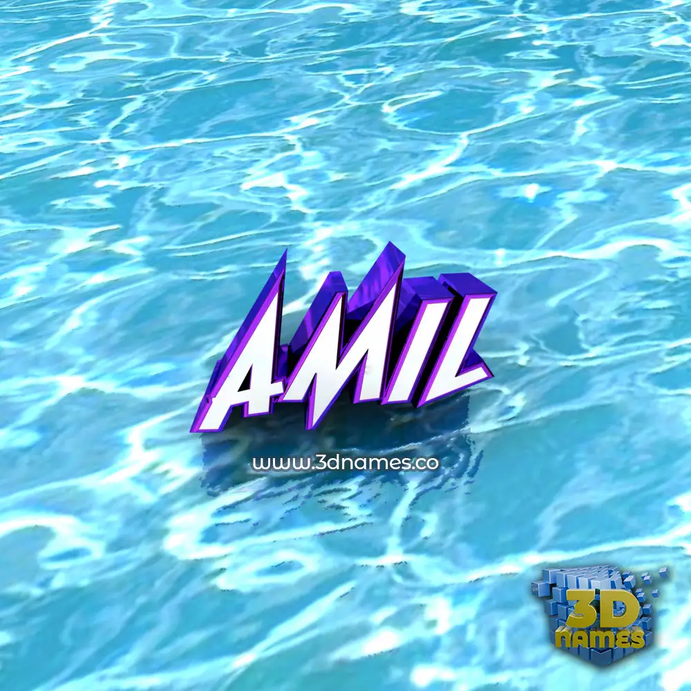 amil in Water style - 3D name wallpaper